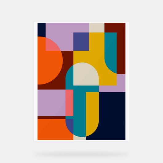 Abstrakter geometrischer Hintergrund Acrylschild (Vorderseite)