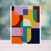 Abstrakter geometrischer Hintergrund Acrylschild (Neutral)