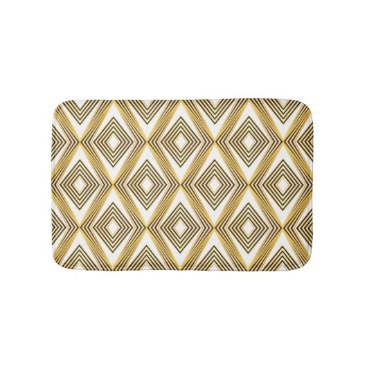 Abstrakter geometrischer Hintergrund Art Deco Badematte (Vorderseite)
