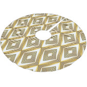 Abstrakter geometrischer Hintergrund Art Deco Polyester Weihnachtsbaumdecke (Schrägansicht)