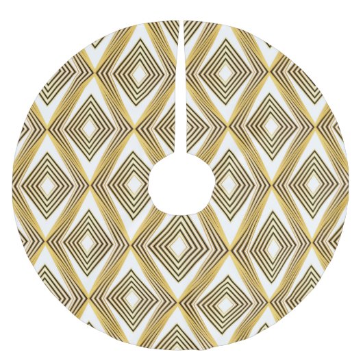 Abstrakter geometrischer Hintergrund Art Deco Polyester Weihnachtsbaumdecke (Vorderseite)