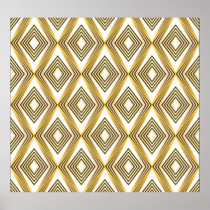 Abstrakter geometrischer Hintergrund Art Deco Poster