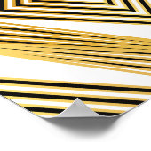 Abstrakter geometrischer Hintergrund Art Deco Poster (Ecke)