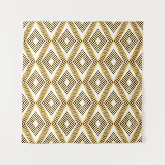 Abstrakter geometrischer Hintergrund Art Deco Wandteppich (Vorderseite)