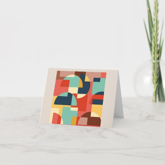 Abstrakter geometrischer Hintergrund Dankeskarte (Vorderseite)