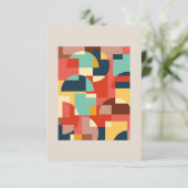 Abstrakter geometrischer Hintergrund Dankeskarte (Stehend Vorderseite)