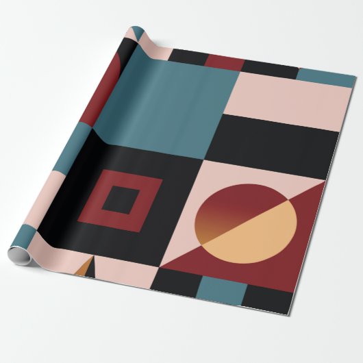 Abstrakter, geometrischer Hintergrund, farbig, sch Geschenkpapier (Ungerollt)