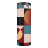Abstrakter, geometrischer Hintergrund, farbig, Spe Thermosbecher (Rückseite)