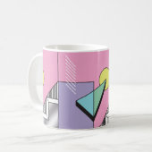 Abstrakter geometrischer Hintergrund im Postm Kaffeetasse (Vorderseite Links)