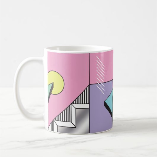 Abstrakter geometrischer Hintergrund im Postm Kaffeetasse (Links)