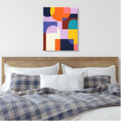 Abstrakter geometrischer Hintergrund Leinwanddruck (Insitu (Schlafzimmer))