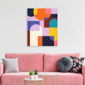 Abstrakter geometrischer Hintergrund Leinwanddruck (Insitu (Wohnzimmer))