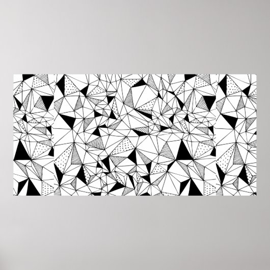 abstrakter geometrischer Hintergrund mit Po Poster (Vorne)