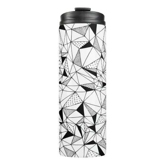 abstrakter geometrischer Hintergrund mit Po Thermosbecher (Vorderseite)