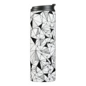 abstrakter geometrischer Hintergrund mit Po Thermosbecher (Nach links gedreht)