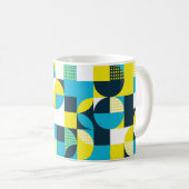 Abstrakter geometrischer Hintergrund mit Quadraten Kaffeetasse (VorderseiteRechts)