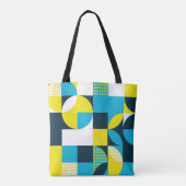Abstrakter geometrischer Hintergrund mit Quadraten Tasche (Rückseite)