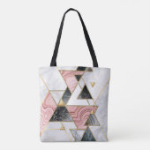 Abstrakter geometrischer Hintergrund. Moderne Marm Tasche (Rückseite)