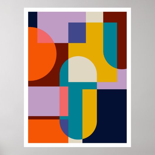 Abstrakter geometrischer Hintergrund Poster (Vorne)