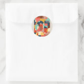 Abstrakter geometrischer Hintergrund Runder Aufkleber (Tasche)