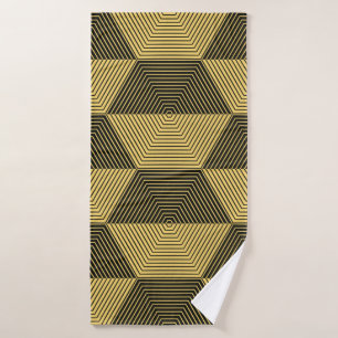 Abstrakter geometrischer Hintergrund. Sechseckgefl Badehandtuch
