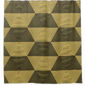 Abstrakter geometrischer Hintergrund. Sechseckgefl Duschvorhang (Vorderseite)