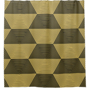 Abstrakter geometrischer Hintergrund. Sechseckgefl Duschvorhang