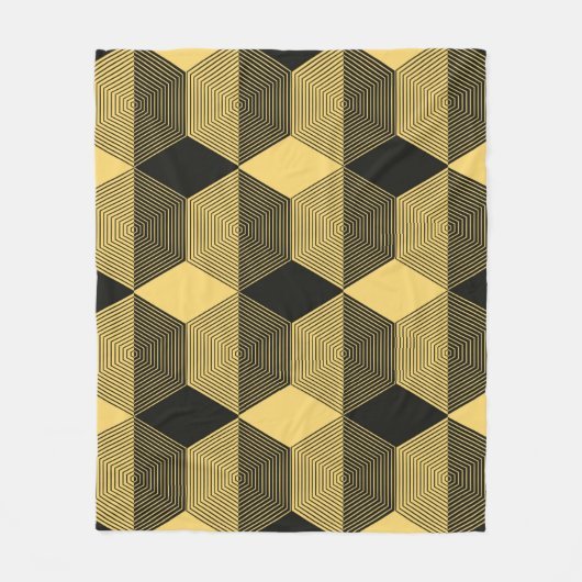 Abstrakter geometrischer Hintergrund. Sechseckgefl Fleecedecke (Vorderseite)