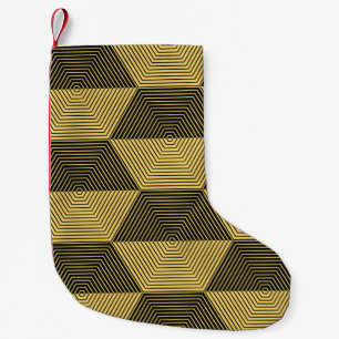 Abstrakter geometrischer Hintergrund. Sechseckgefl Kleiner Weihnachtsstrumpf