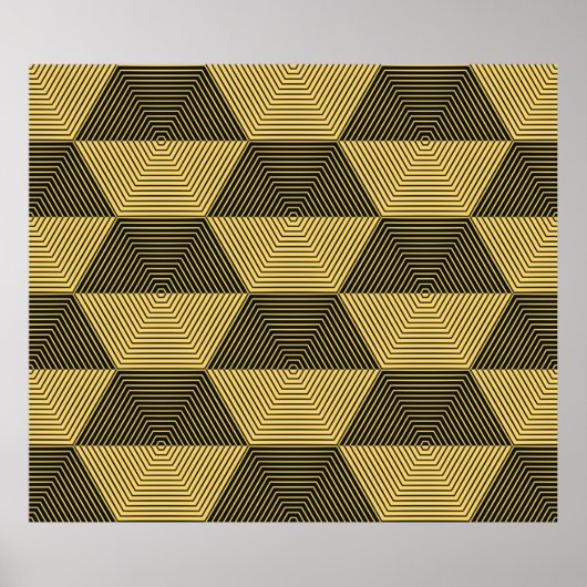 Abstrakter geometrischer Hintergrund. Sechseckgefl Poster (Vorne)