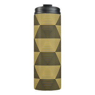 Abstrakter geometrischer Hintergrund. Sechseckgefl Thermosbecher