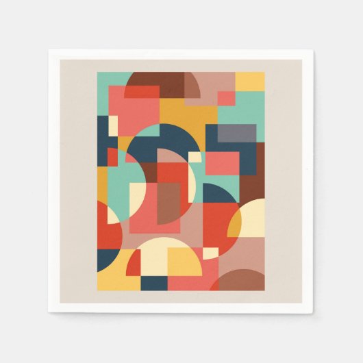 Abstrakter geometrischer Hintergrund Serviette (Vorderseite)