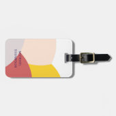 Abstrakter geometrischer minimalistischer Kurvenhi Gepäckanhänger (Vorderseite horizontal)