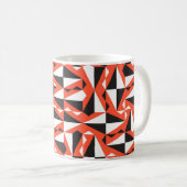 Abstrakter geometrischer Pinsel: Vintages Muster Kaffeetasse (VorderseiteRechts)