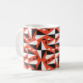 Abstrakter geometrischer Pinsel: Vintages Muster Kaffeetasse (Vorderseite Links)