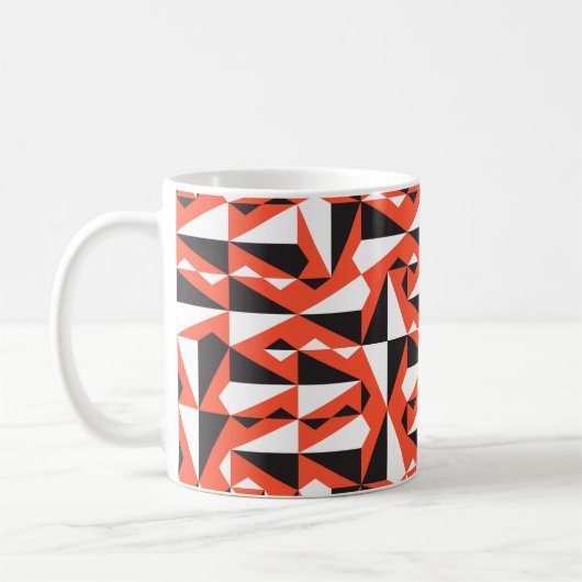 Abstrakter geometrischer Pinsel: Vintages Muster Kaffeetasse (Links)