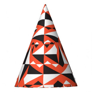 Abstrakter geometrischer Pinsel: Vintages Muster Partyhütchen