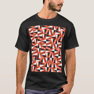 Abstrakter geometrischer Pinsel: Vintages Muster T-Shirt