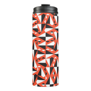 Abstrakter geometrischer Pinsel: Vintages Muster Thermosbecher