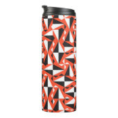 Abstrakter geometrischer Pinsel: Vintages Muster Thermosbecher (Nach rechts gedreht)