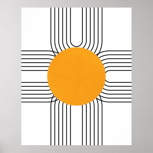 Abstrakter geometrischer Regenbogen, Minimalistisc Poster (Vorne)