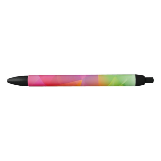 Abstrakter geometrischer Regenbogen-Stift Kugelschreiber (Vorderseite)