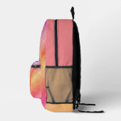 Abstrakter geometrischer Rucksack mit Rosa und Ora (Rechts)