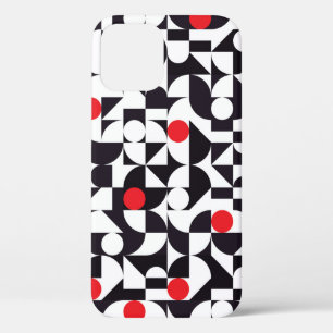 Abstrakter geometrischer Schwarz-weißer und roter Case-Mate iPhone Hülle