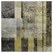 Abstrakter, geometrischer, schwarzer Senf Stoff (Nahaufnahme)