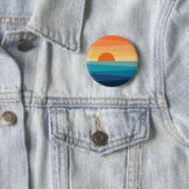 Abstrakter geometrischer Sonnenaufgang Button (Beispiel)