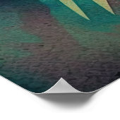 Abstrakter geometrischer Sonnenuntergang | Lange S Poster (Ecke)