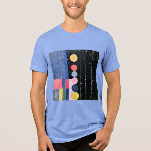Abstrakter geometrischer Sternennacht-Himmelsorbit Tri-Blend Shirt
