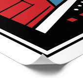 Abstrakter geometrischer Winkel Poster (Ecke)