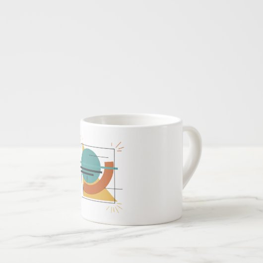 Abstrakter Geostrom Espressotasse (Vorderseite Rechts)